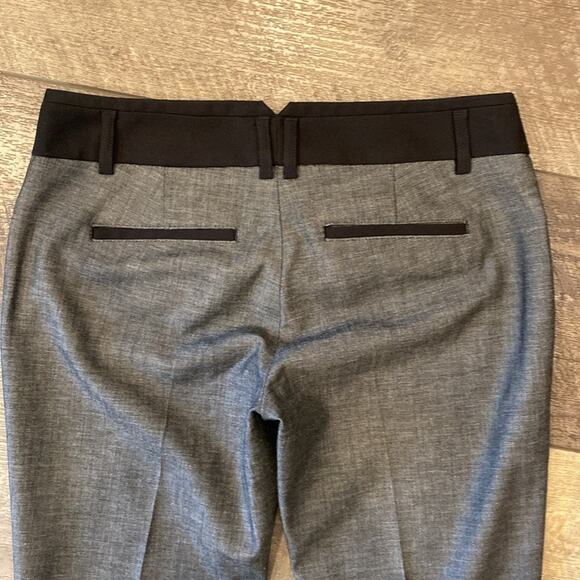 Express Columnist Barely Boot Color Block Trouser Pant Black Gray Size 4 - Picture 11 of 11